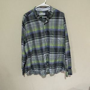 Tommy Bahama Xlarge  Blue  Grey Stripe Long Sleeve Button  Down‎ Pre-Owned